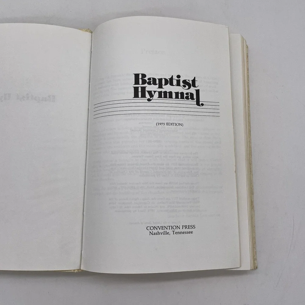 Baptist Hymnal 1975 Edition Convention Press Nashville TN Beige & Gold Hardcover